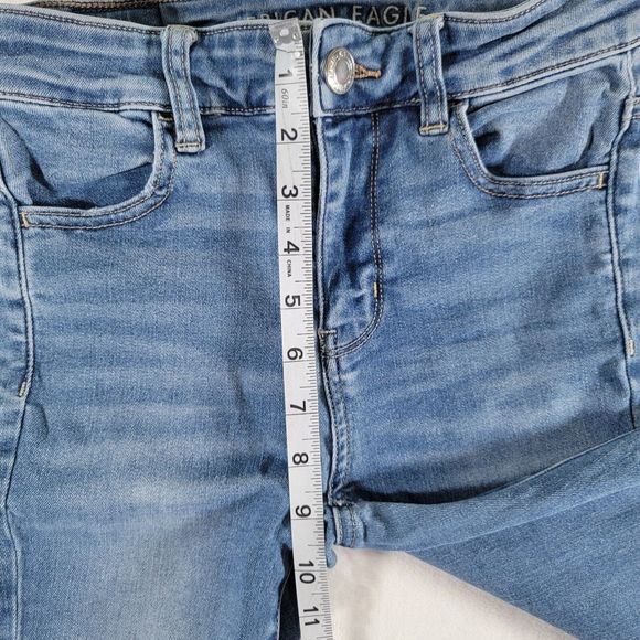 American Eagle Jeans Ne(x)t Level Stretch Jegging Women’s Size 0 Blue Denim - Picture 11 of 16